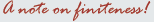 A note on finiteness